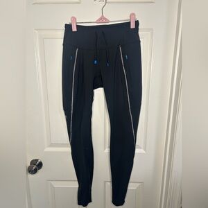 Janji Aurora Black Tight Running Athletic Fleece Leggings Women Size Small